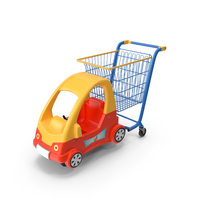 超市玩具车购物手推车PNG和PSD图像
