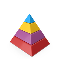 Colorful 4 Piece Triangle Diagram PNG & PSD Images