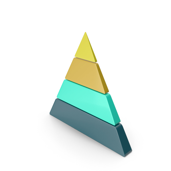 Colorful 4 Piece Triangle Diagram PNG & PSD Images