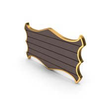 Rectangular Leather Board With Golden Frame PNG & PSD Images