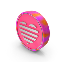 Pink Heart Coin PNG & PSD Images