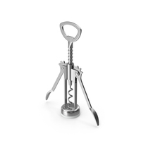 Silver Cork Opener PNG & PSD Images