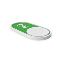 Green Power On Slider Switch PNG & PSD Images