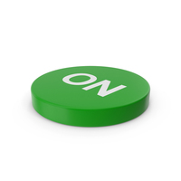 Green Turn On Round Button PNG & PSD Images