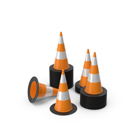 Stack Of Traffic Cones PNG & PSD Images
