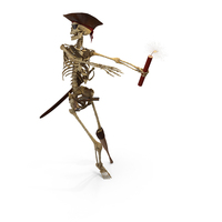 Worn Skeleton Pirate Throwing A TNT Dynamite Stick PNG & PSD Images