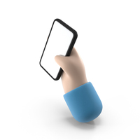 Cartoon Hand Holding Cell Phone PNG & PSD Images