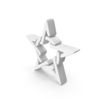 White Modern Star Symbol PNG & PSD Images