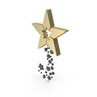 Gold Star With Sparks PNG & PSD Images