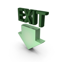 Green Exit Arrow Sign PNG & PSD Images