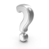 Silver Question Mark Symbol PNG & PSD Images