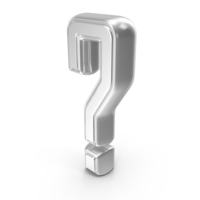Silver Question Mark Symbol PNG & PSD Images