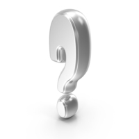 Silver Stylish Question Mark Symbol PNG & PSD Images