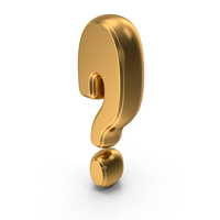 Gold Stylish Question Mark Symbol PNG & PSD Images