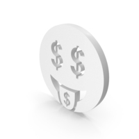 White Dollar Emoji Face Symbol PNG & PSD Images
