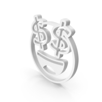 White Dollar Face Symbol PNG & PSD Images