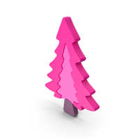 Pink Pine Tree Symbol PNG & PSD Images