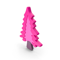 Pink Pine Tree Symbol PNG & PSD Images