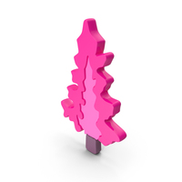 Pink Pine Tree Symbol PNG & PSD Images