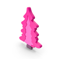Pink Pine Tree Symbol PNG & PSD Images