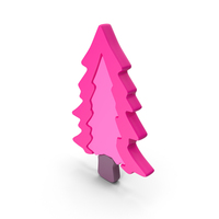 Pink Pine Tree Symbol PNG & PSD Images