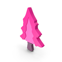 Pink Pine Tree Symbol PNG & PSD Images