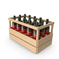 Red Wine Crate PNG & PSD Images