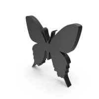 Black Butterfly Symbol PNG & PSD Images