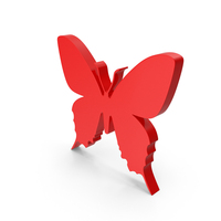 Red Butterfly Symbol PNG & PSD Images