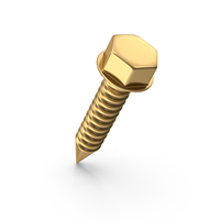 Gold Hex Screw PNG & PSD Images