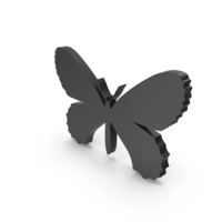 Black Butterfly Symbol PNG & PSD Images