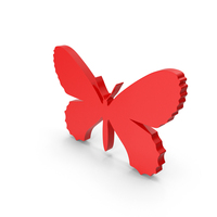 Red Butterfly Symbol PNG & PSD Images
