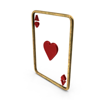 Old Red Bronze Heart Playing Card PNG & PSD Images