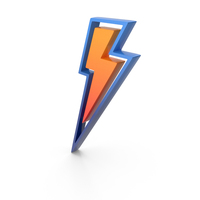 Electric Spark Energy Symbol Orange PNG & PSD Images