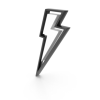 Electric Spark Energy Symbol White PNG & PSD Images