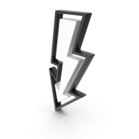 Black & White Electric Symbol PNG & PSD Images