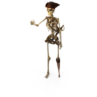 Worn Skeleton Pirate Holding A Lit Match PNG & PSD Images