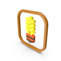 Yellow CFL Lamp Symbol PNG & PSD Images