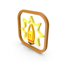 Yellow Tungsten Bulb Icon PNG & PSD Images