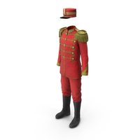 Red Vintage Military Uniform PNG & PSD Images