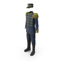 Blue Army Vintage Uniform PNG & PSD Images