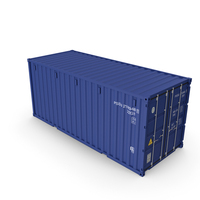 Blue 20 Feet Container PNG & PSD Images