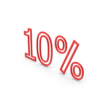10 Percentage Red PNG & PSD Images