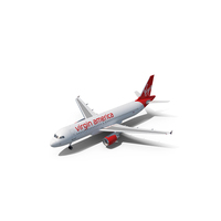 空中客车A320 Virgin America PNG和PSD图像