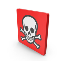Red Square Toxic Hazard Symbol PNG & PSD Images