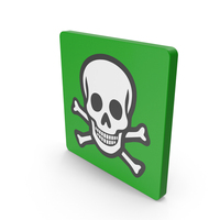 Green Square Toxic Hazard Symbol PNG & PSD Images