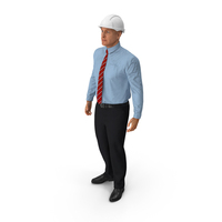 Standing Construction Engineer In Hard Hat PNG & PSD Images