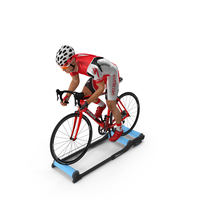 Bicyclist Riding Tacx Galaxia Advanced Roller Trainer PNG & PSD Images