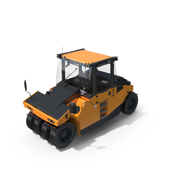 Dusty Pneumatic Tired Road Roller PNG & PSD Images