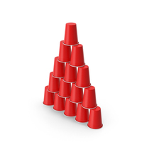 Red Plastic Cup Stack PNG & PSD Images